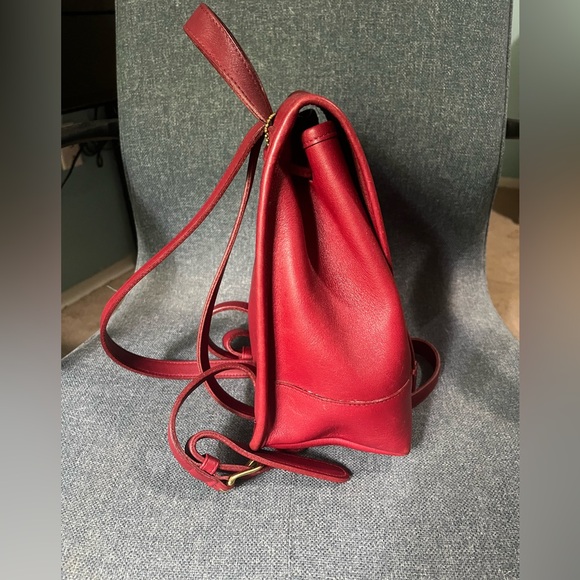Vintage Coach Small Daypack Backpack 9960 Red - Picture 3 of 7